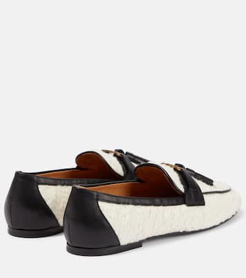 Mocasines de piel y bouclé con borlas | Tod's