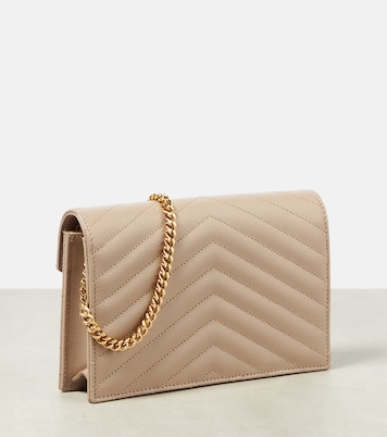 Cassandre matelassé envelope leather wallet on chain | Saint Laurent