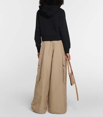 Felpa cropped con logo e cappuccio | Palm Angels