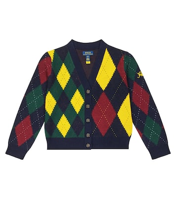 Cardigan in lana con motivo a rombi | Polo Ralph Lauren Kids