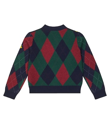 Cardigan in lana con motivo a rombi | Polo Ralph Lauren Kids