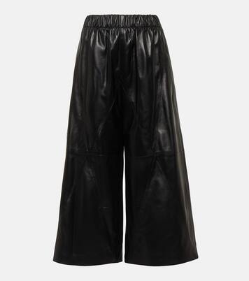 High-Rise Culottes aus Leder | Loewe