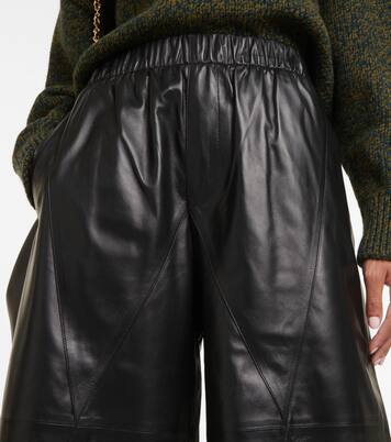 High-Rise Culottes aus Leder | Loewe