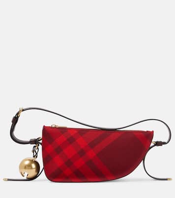 Shield Mini Burberry Check shoulder bag | Burberry