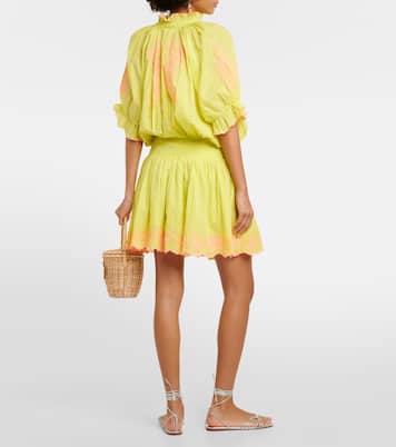Floral embroidered cotton shirt dress | Juliet Dunn