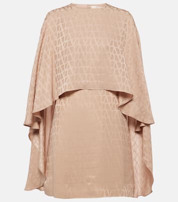 Vestido corto Toile Iconographe de seda en jacquard | Valentino