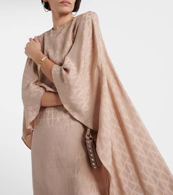 Vestido corto Toile Iconographe de seda en jacquard | Valentino