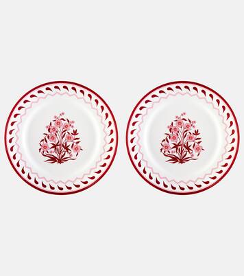 Jaipur set of 2 dinner plates | Aquazzura Casa