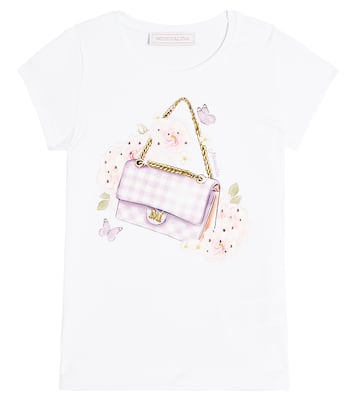 T-shirt in jersey di misto cotone con stampa | Monnalisa