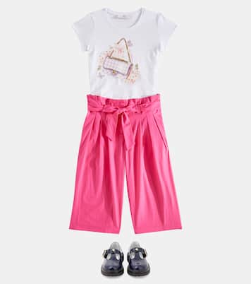 T-shirt in jersey di misto cotone con stampa | Monnalisa