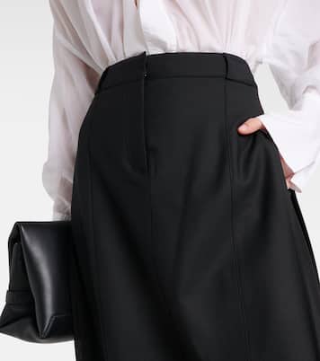 Gonna lunga in misto lana | Victoria Beckham