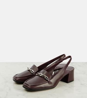 Diamond Tilda 45 leather loafer pumps | Jimmy Choo