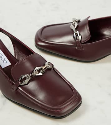 Diamond Tilda 45 leather loafer pumps | Jimmy Choo
