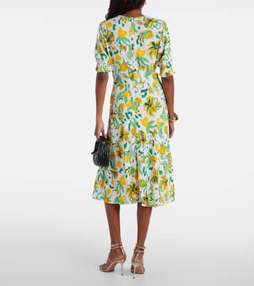 Vestido midi Jemma de crepé floral | Diane von Furstenberg