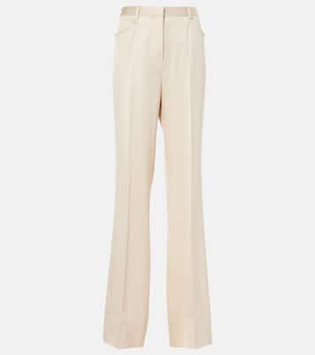 Silk and wool twill bootcut pants | Tom Ford