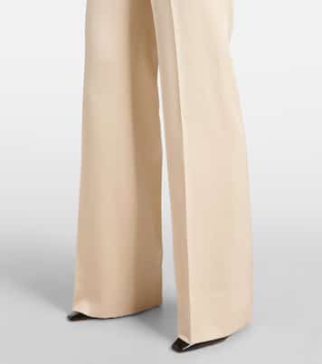 Silk and wool twill bootcut pants | Tom Ford