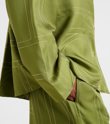 Pyjamahemd aus Seiden-Twill | Toteme