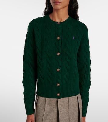 Cable-knit wool and cashmere cardigan | Polo Ralph Lauren