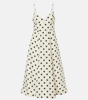 Abito midi in lino a pois | Zimmermann