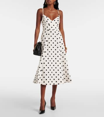 Abito midi in lino a pois | Zimmermann