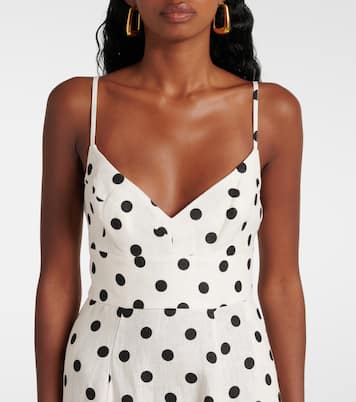 Abito midi in lino a pois | Zimmermann
