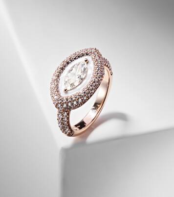 Anello Marquise Eye in oro bianco 18kt con diamanti | Kamyen