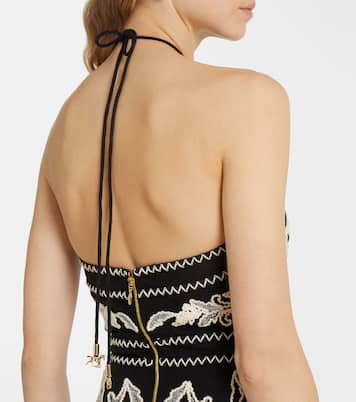 Abito midi Azera in misto lino | Rebecca Vallance