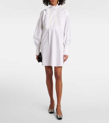 Minikleid aus Baumwolle, Leinen und Seide | Valentino
