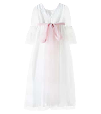 Abito in pizzo e tulle con fiocco | Monnalisa