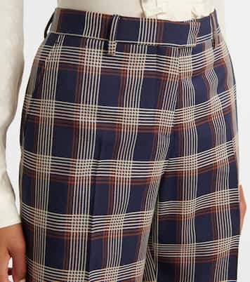 Pantaloni a gamba larga in lana a quadri | Etro
