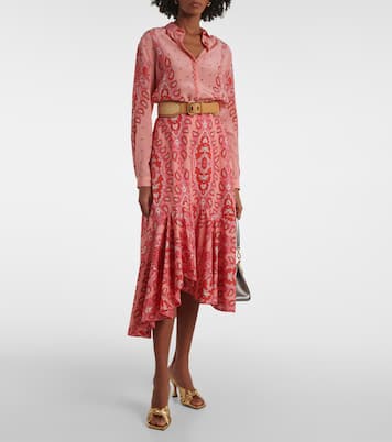 Falda midi de algodón asimétrica | Etro