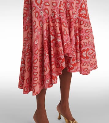 Falda midi de algodón asimétrica | Etro