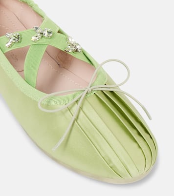 Ballerines Grip en satin à ornements | Simone Rocha