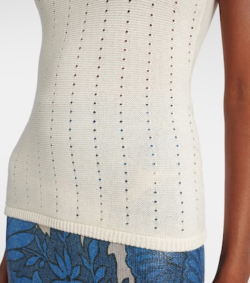 Tank top de pointelle de mezcla de seda | Etro