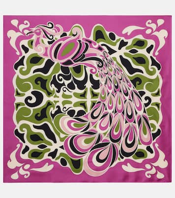 Printed silk twill scarf  | La DoubleJ