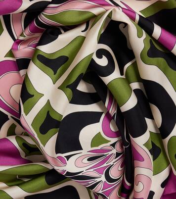Printed silk twill scarf  | La DoubleJ