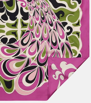Printed silk twill scarf  | La DoubleJ