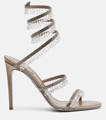 Chandelier 105 embellished satin sandals | Rene Caovilla
