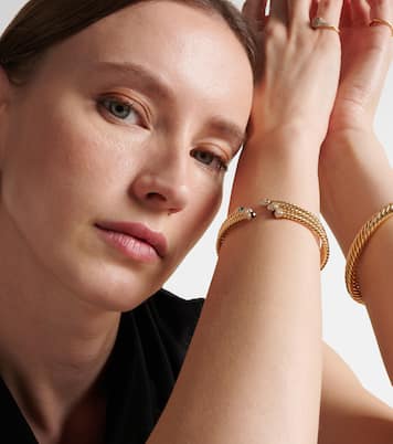 Pulsera Cablespira® Flex de oro de 18 ct con topacios y diamantes | David Yurman