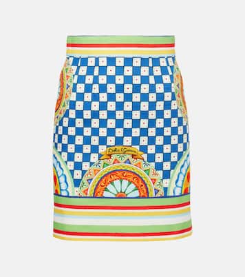 Cotton patterned miniskirt | Dolce&Gabbana