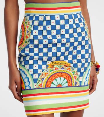 Cotton patterned miniskirt | Dolce&Gabbana