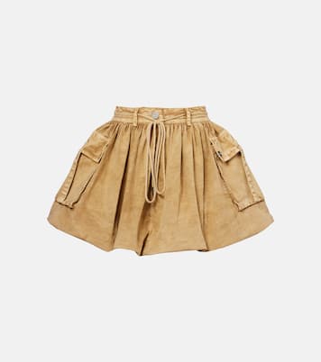 Mini-jupe en coton-mélangé | Ganni