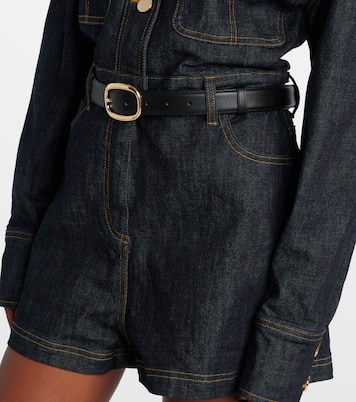 Jumpsuit corta di jeans | Self-Portrait