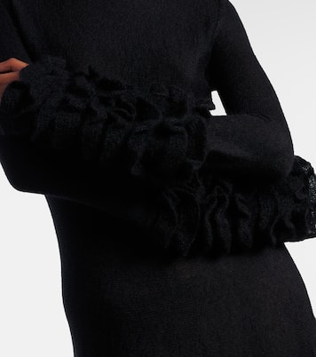 Ruffled mohair-blend maxi dress | Alaïa