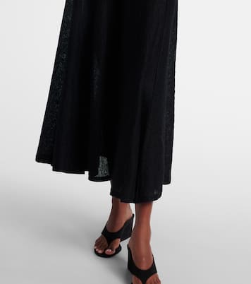 Ruffled mohair-blend maxi dress | Alaïa