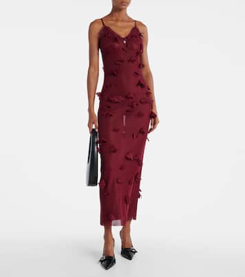 Butterflies Techno embroidered midi dress | Coperni