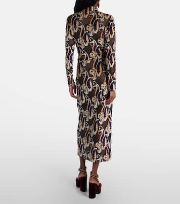 涡纹半透视铅笔半身裙 | Etro