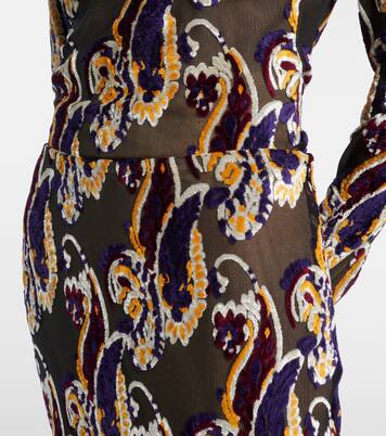 涡纹半透视铅笔半身裙 | Etro