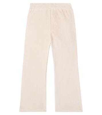 Heart cotton-blend velvet sweatpants | Jellymallow