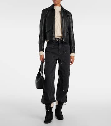 Hali 60 shearling-trimmed suede ankle boots | Jimmy Choo